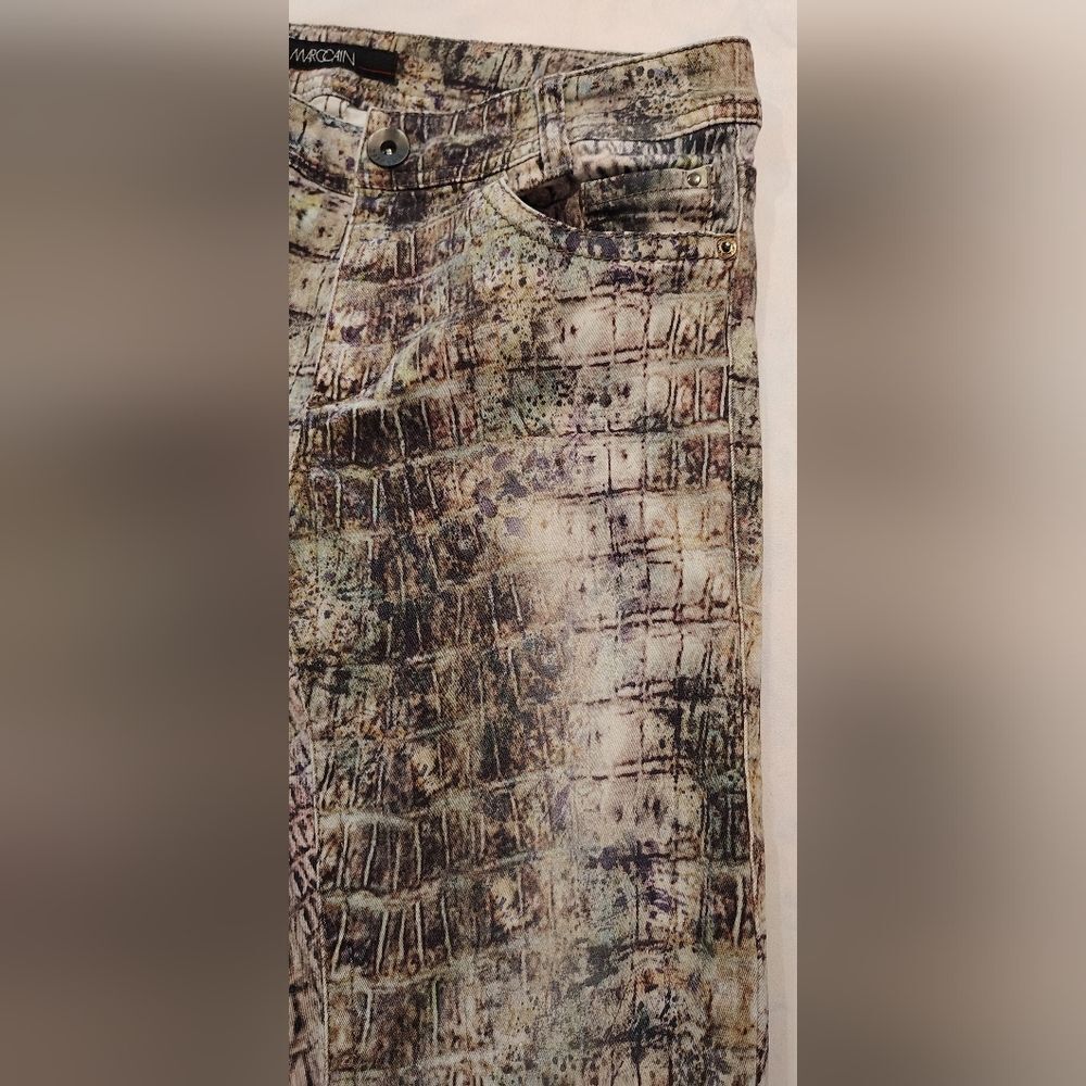 Marc Cain Multicolor Snake Print Skinny Jeans Pants Sz 8 - Picture 3 of 16